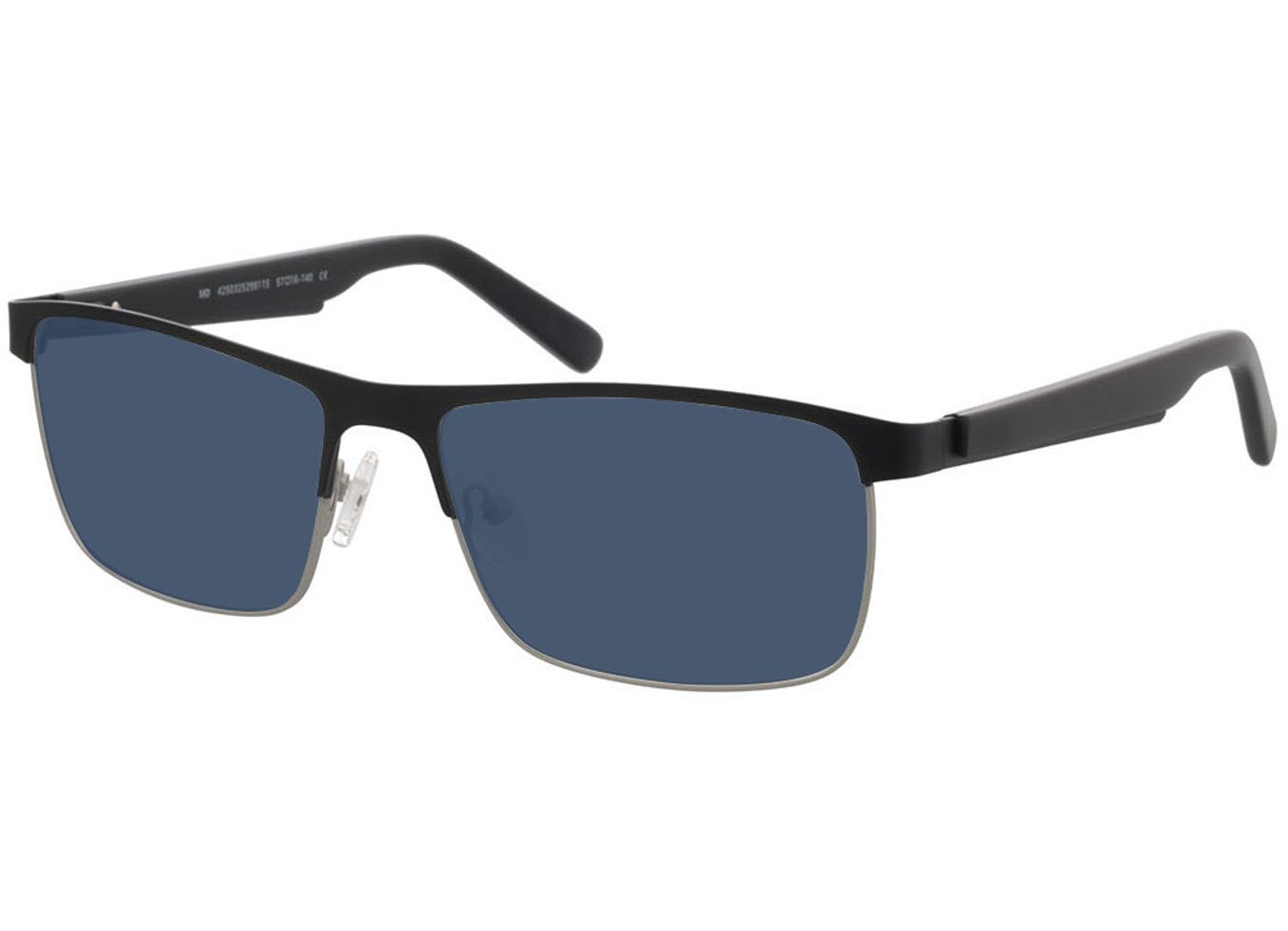 Aalborg - schwarz/silber Sonnenbrille mit Sehstärke, Vollrand, Rechteckig von Brille24 Collection