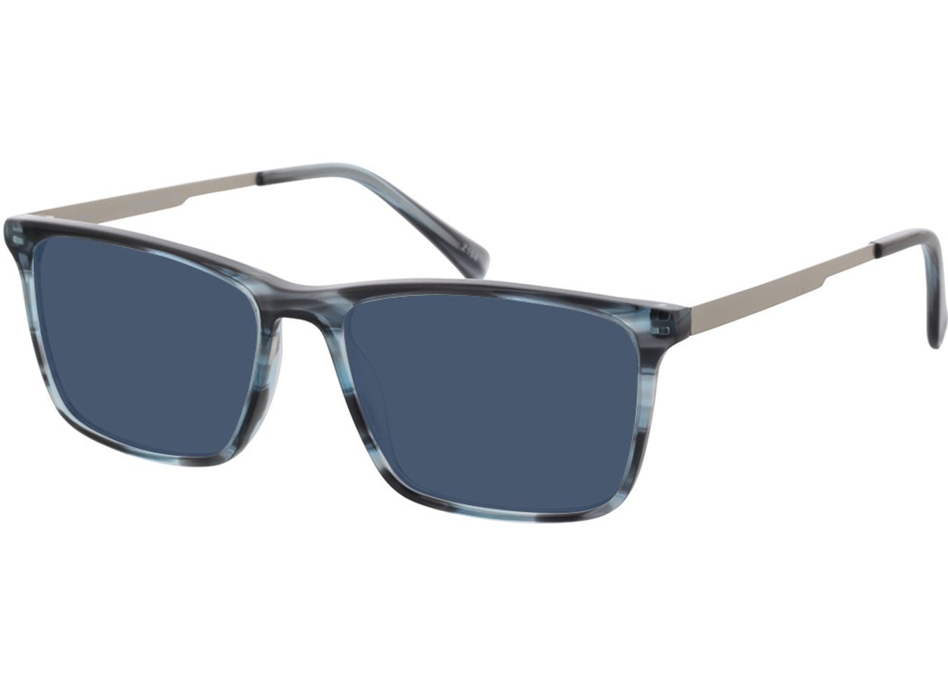 Aaron - blau/silber Sonnenbrille mit Sehstärke, Vollrand, Rechteckig von Brille24 Collection