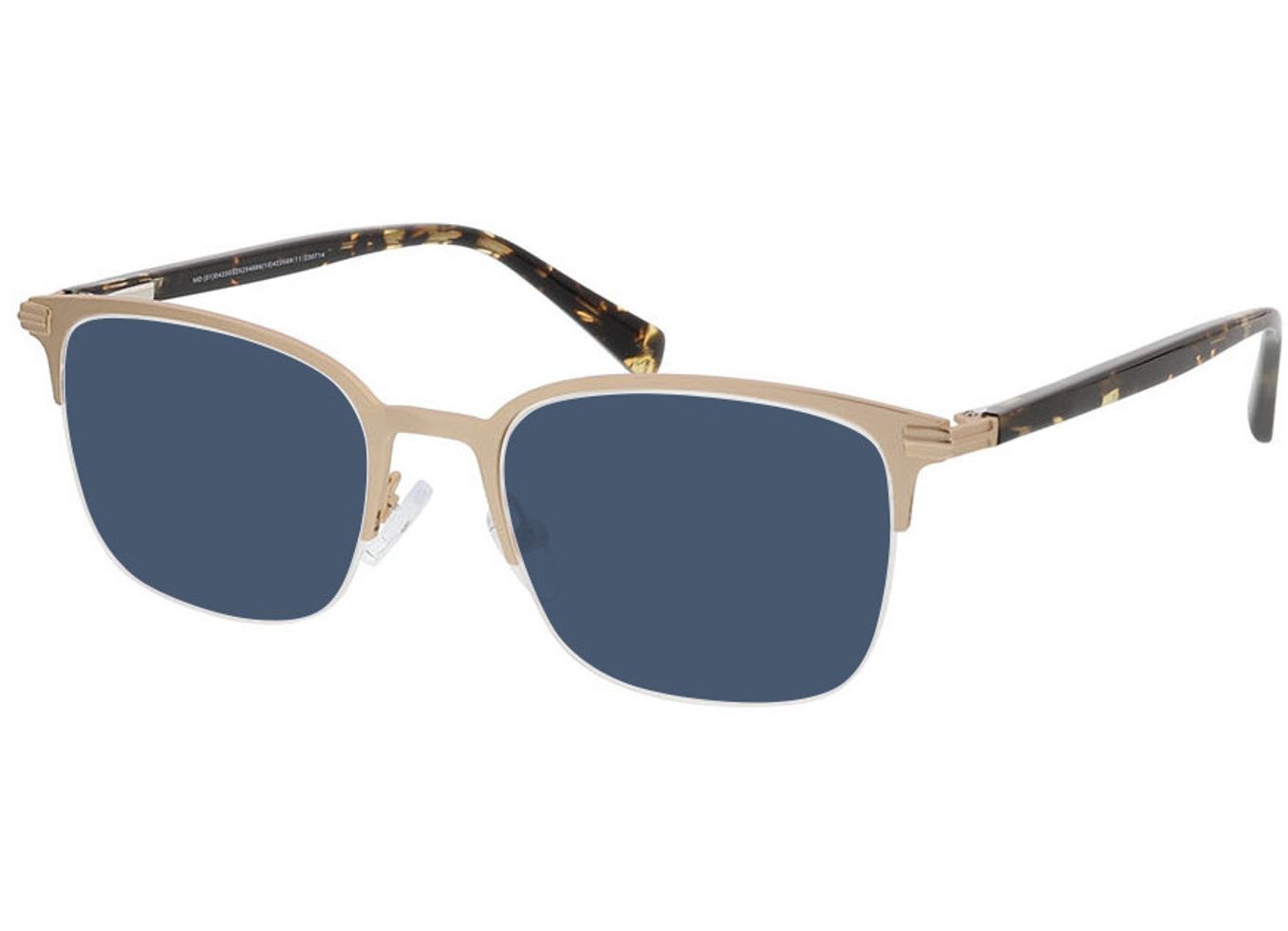 Alabama - matt gold/havanna Sonnenbrille ohne Sehstärke, Halbrand, Eckig von Brille24 Collection