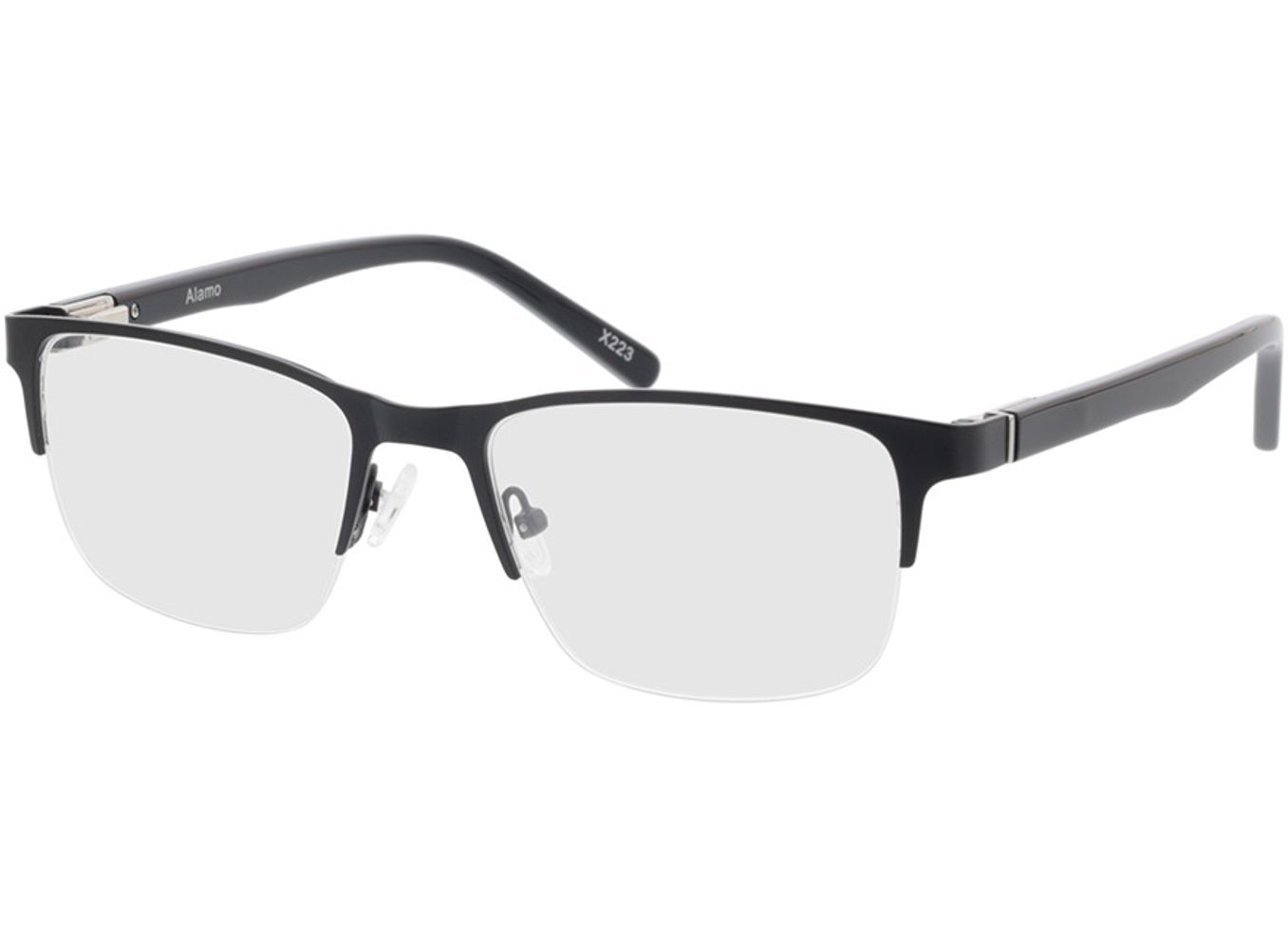 Alamo - matt schwarz Arbeitsplatzbrille, Halbrand, Rechteckig von Brille24 Collection