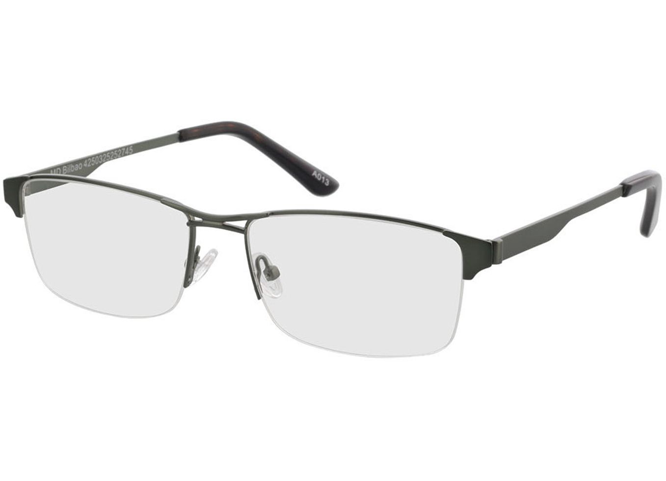 Bilbao - grün Gleitsichtbrille, Halbrand, browline von Brille24 Collection