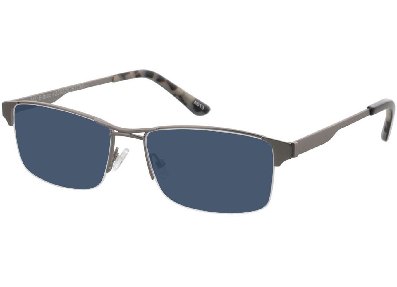 Bilbao - silber Sonnenbrille ohne Sehstärke, Halbrand, browline von Brille24 Collection