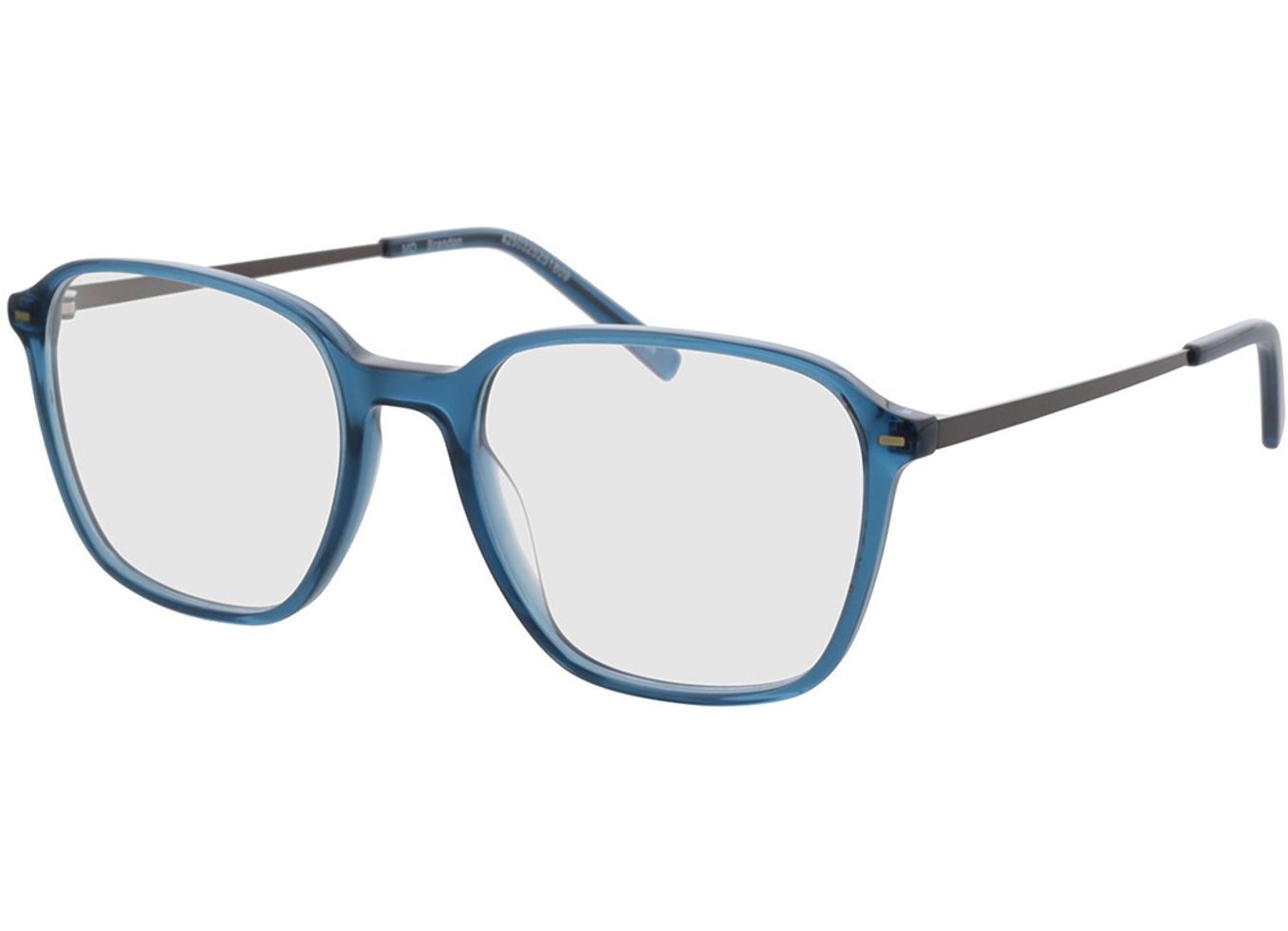 Brandon - blau/anthrazit Brillengestell inkl. Gläser, Vollrand, Eckig von Brille24 Collection