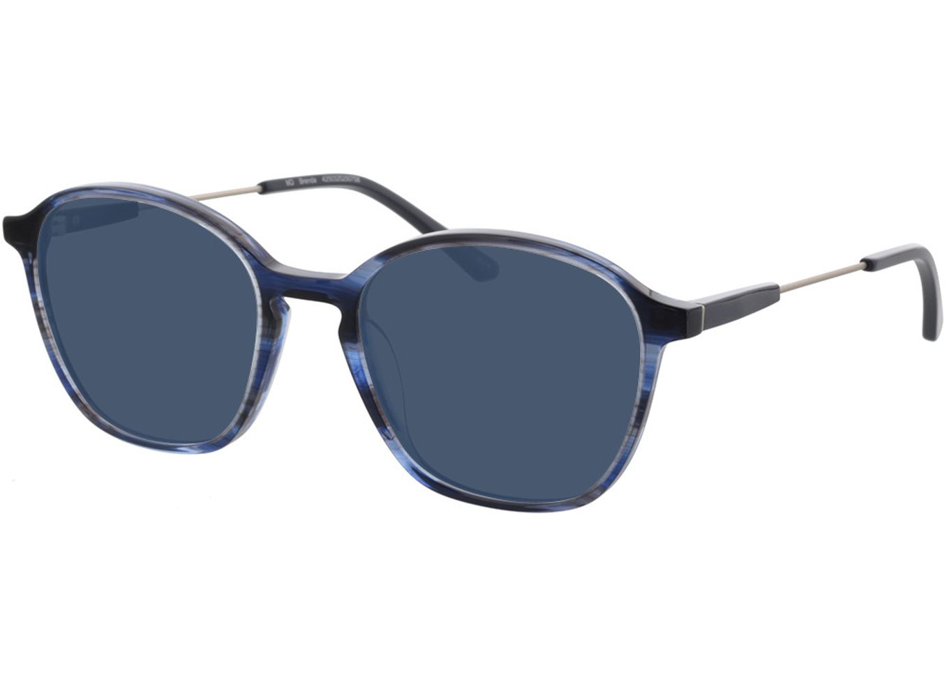 Brenda - blau/silber Sonnenbrille mit Sehstärke, Vollrand, geometric von Brille24 Collection