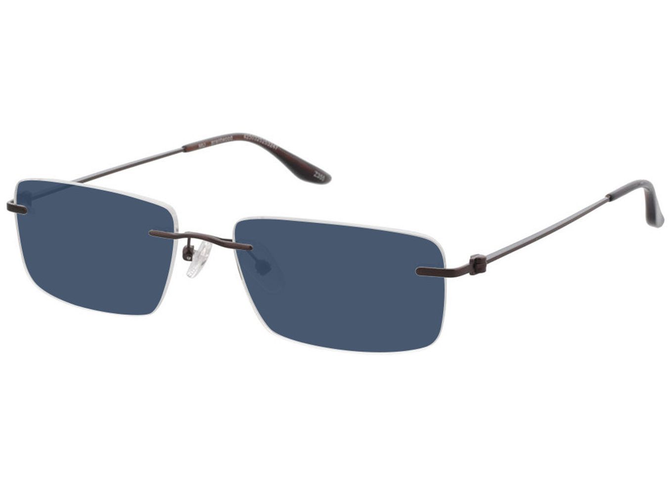 Brentwood - braun Sonnenbrille mit Sehstärke, Randlos, Rechteckig von Brille24 Collection