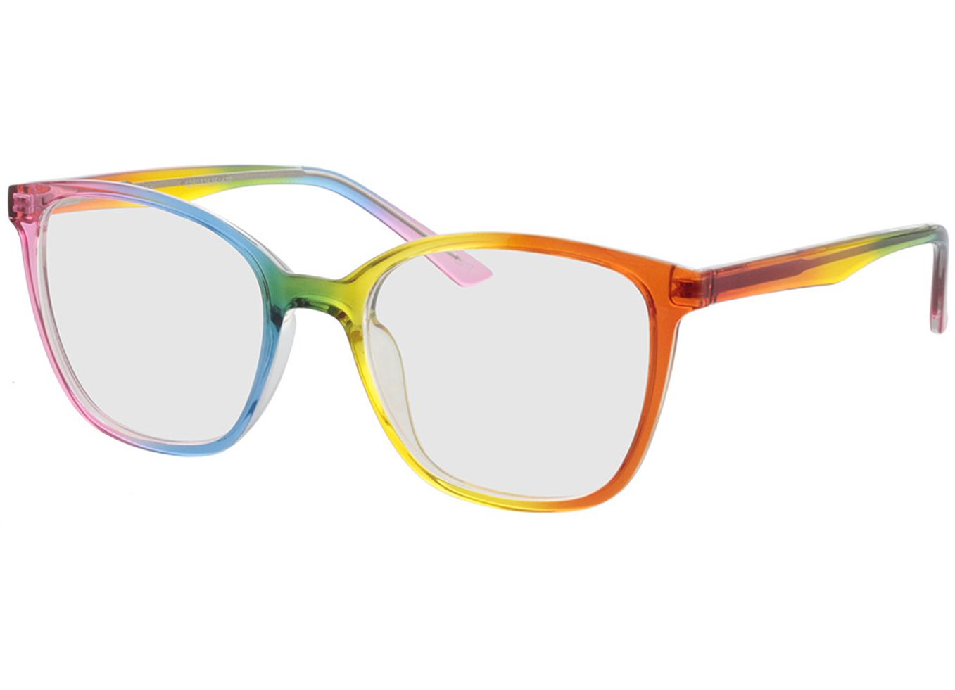 Burano - regenbogen Blaulichtfilter-Brille, Vollrand, Eckig von Brille24 Collection