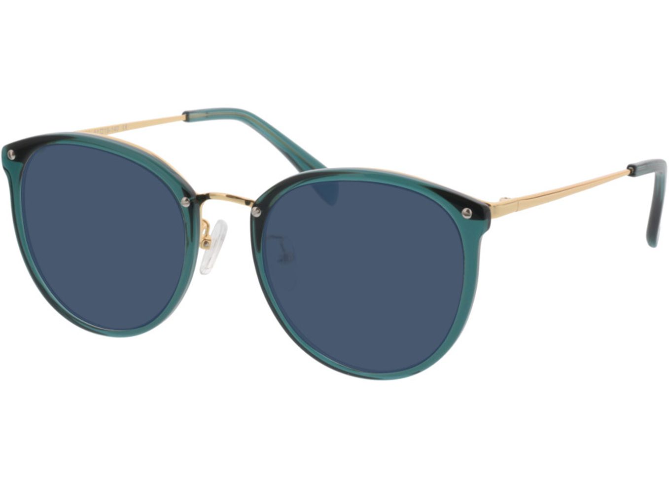 Charlotte - grün/gold Sonnenbrille ohne Sehstärke, Vollrand, Rund von Brille24 Collection