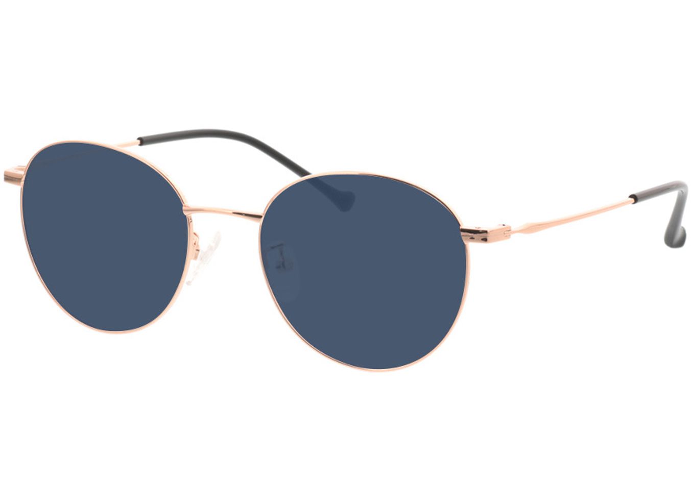 Charlottenburg - roségold Sonnenbrille mit Sehstärke, Vollrand, Rund von Brille24 Collection