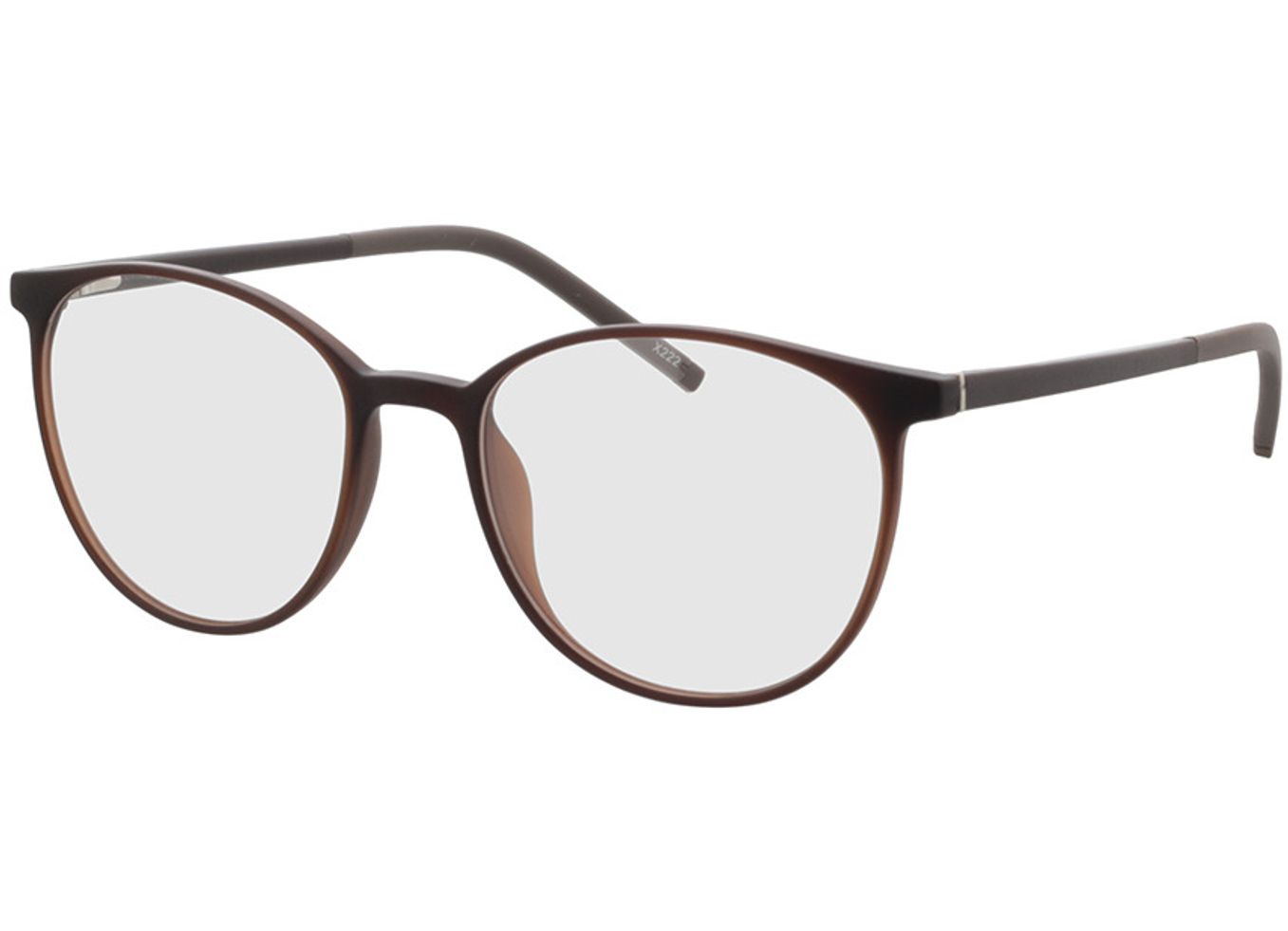 Conroe - matt braun Blaulichtfilter-Brille, Vollrand, Rund von Brille24 Collection