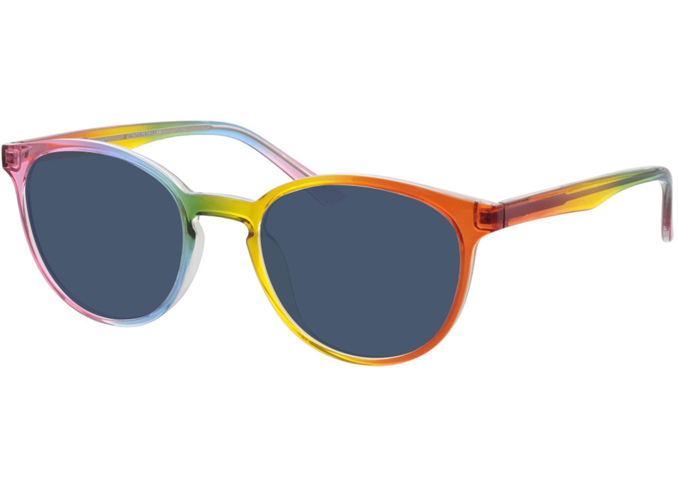 Curacao - regenbogen Sonnenbrille ohne Sehstärke, Vollrand, Rund von Brille24 Collection