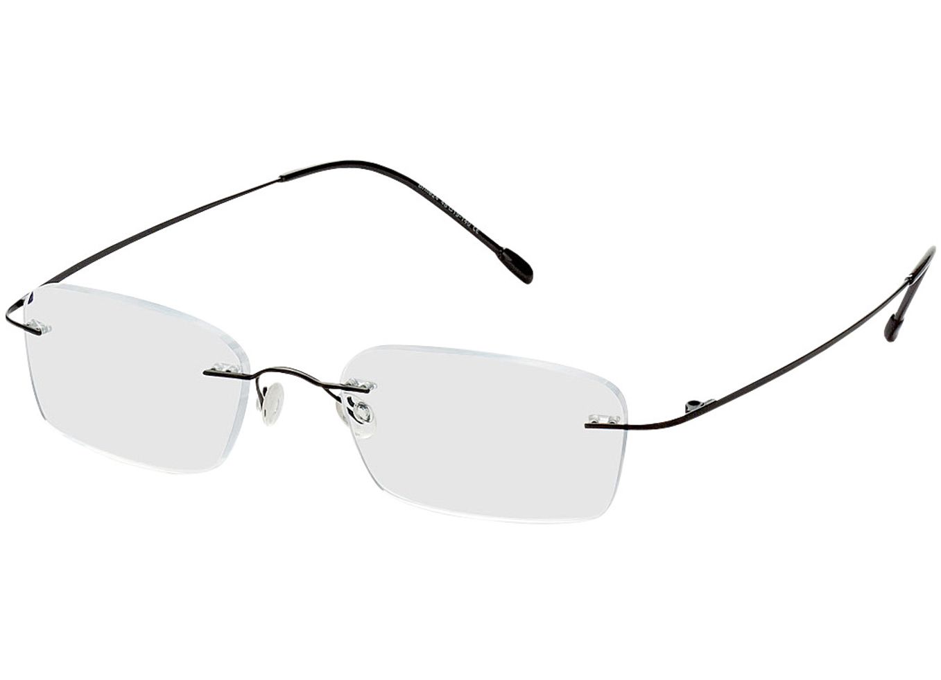 Davos - schwarz Gleitsichtbrille, Randlos, Rechteckig von Brille24 Collection