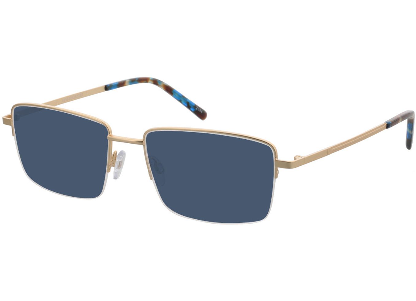 Dawson - gold Sonnenbrille mit Sehstärke, Halbrand, Rechteckig von Brille24 Collection