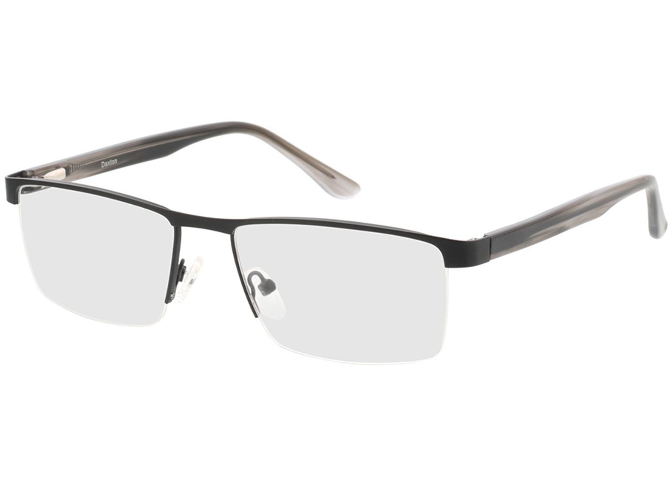 Daxton - matt schwarz/grau horn Gleitsichtbrille, Halbrand, Rechteckig von Brille24 Collection