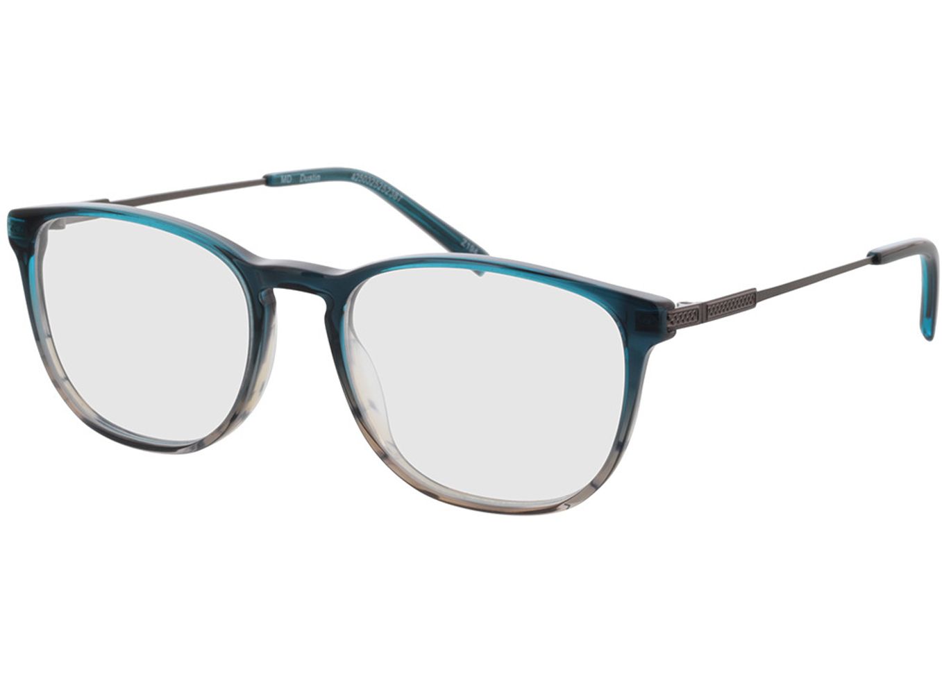 Dustin - blau/anthrazit Brillengestell inkl. Gläser, Vollrand, Eckig von Brille24 Collection