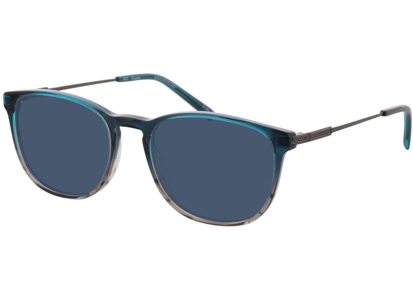 Dustin - blau/anthrazit Sonnenbrille ohne Sehstärke, Vollrand, Eckig von Brille24 Collection