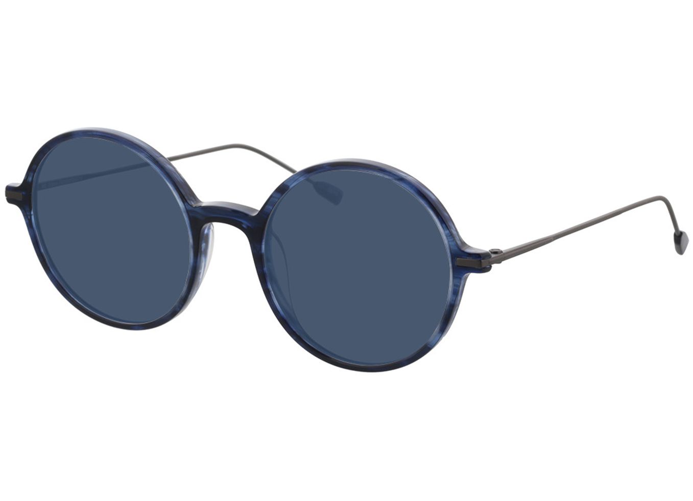 Edison - blau/anthrazit Sonnenbrille mit Sehstärke, Vollrand, Rund von Brille24 Collection