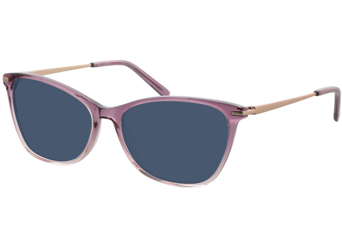 Emily - pink/roségold Sonnenbrille ohne Sehstärke, Vollrand, Cateye von Brille24 Collection