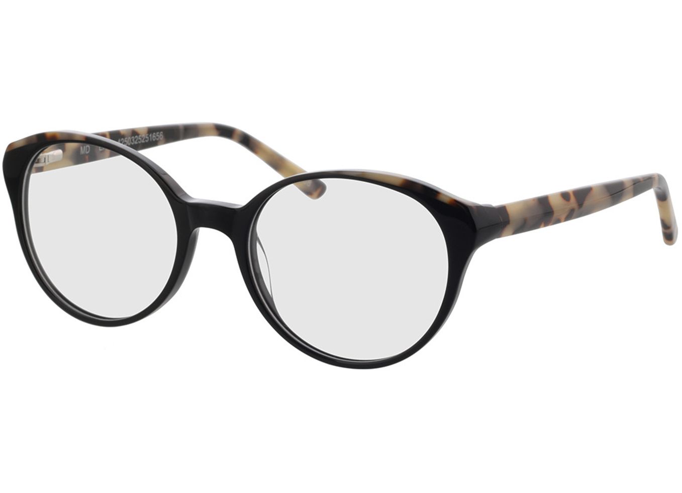 Erica - schwarz/beige Arbeitsplatzbrille, Vollrand, Rund von Brille24 Collection