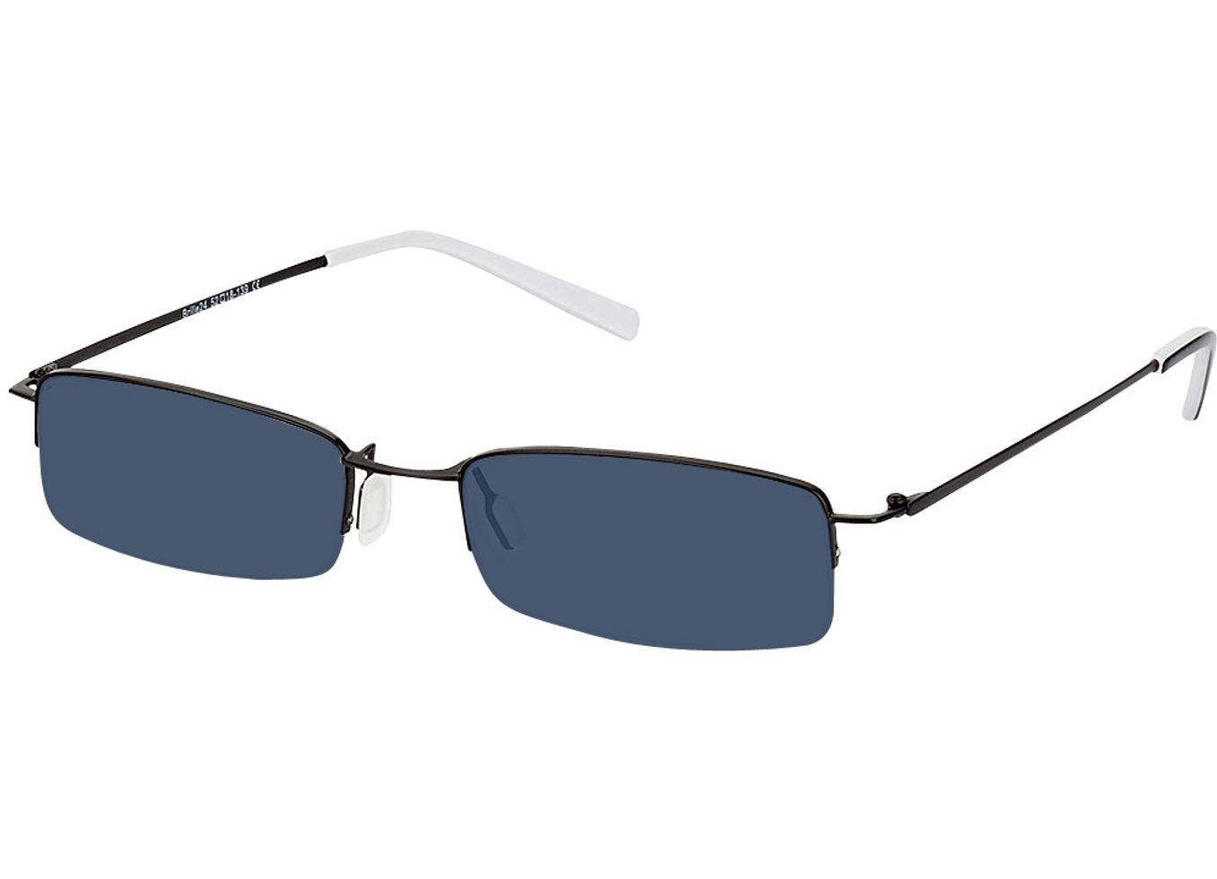 Exeter - schwarz Sonnenbrille mit Sehstärke, Halbrand, Rechteckig von Brille24 Collection