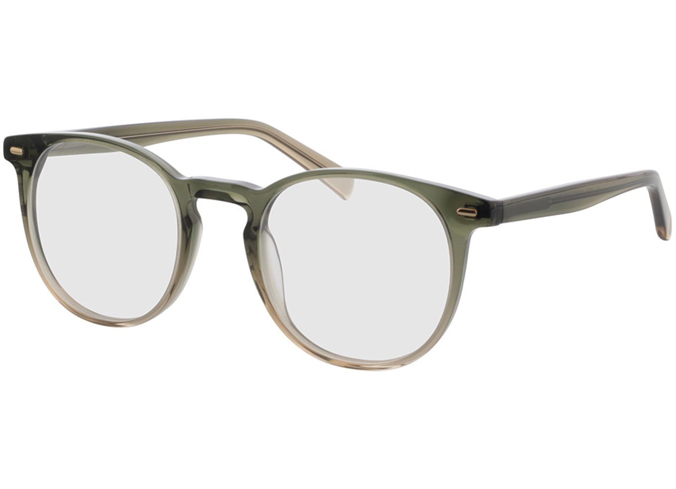 Fargo - grün/braun Gleitsichtbrille, Vollrand, Rund von Brille24 Collection