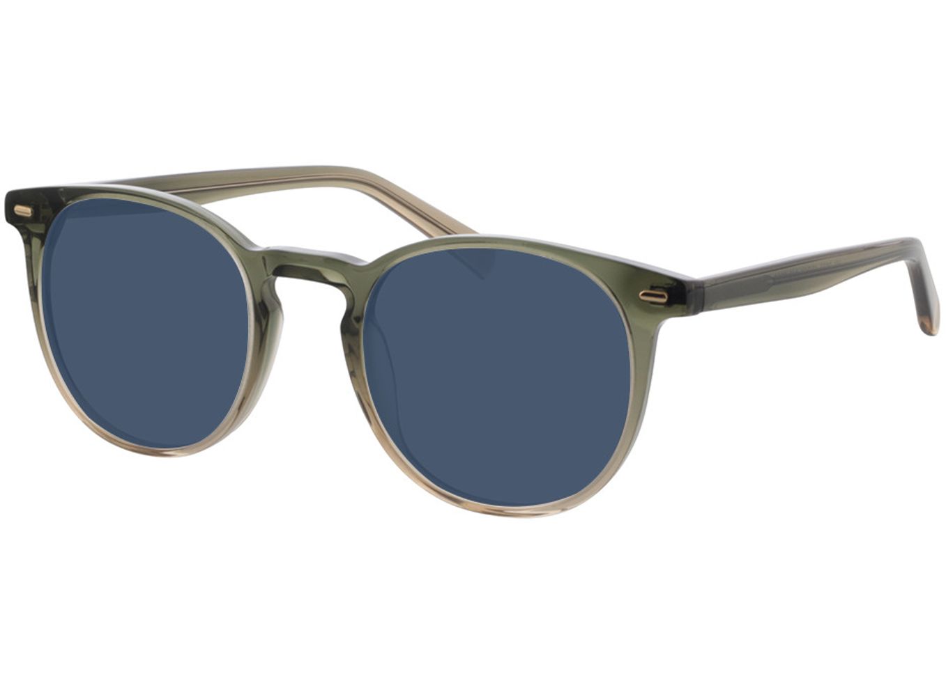 Fargo - grün/braun Sonnenbrille mit Sehstärke, Vollrand, Rund von Brille24 Collection