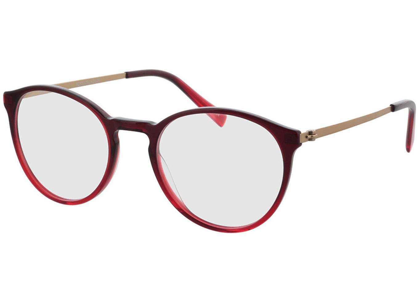 Francine - rot/gold Arbeitsplatzbrille, Vollrand, Rund von Brille24 Collection