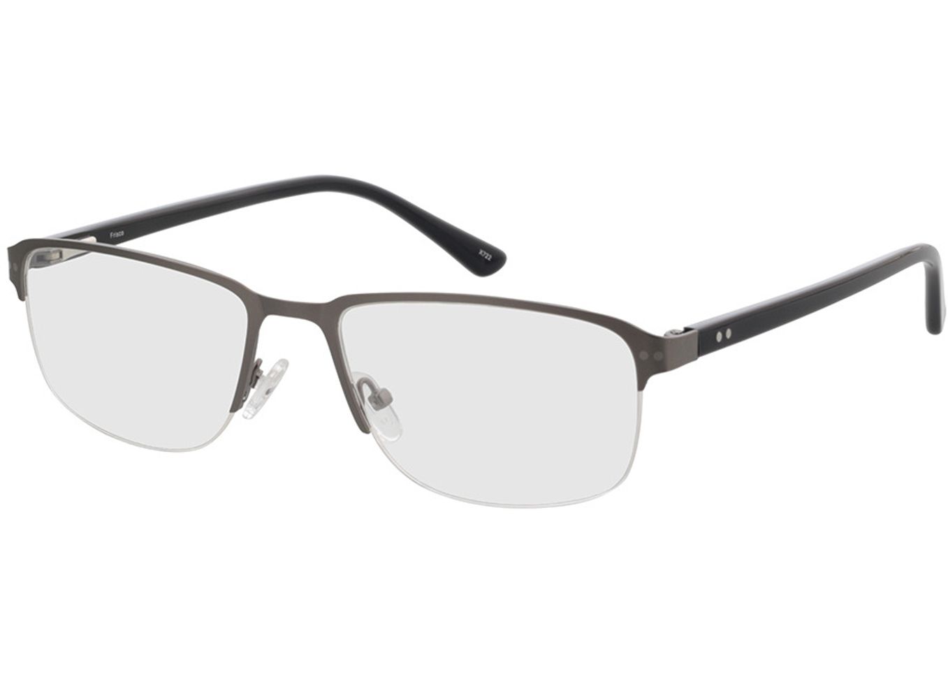 Frisco - matt anthrazit Blaulichtfilter-Brille, Halbrand, Rechteckig von Brille24 Collection