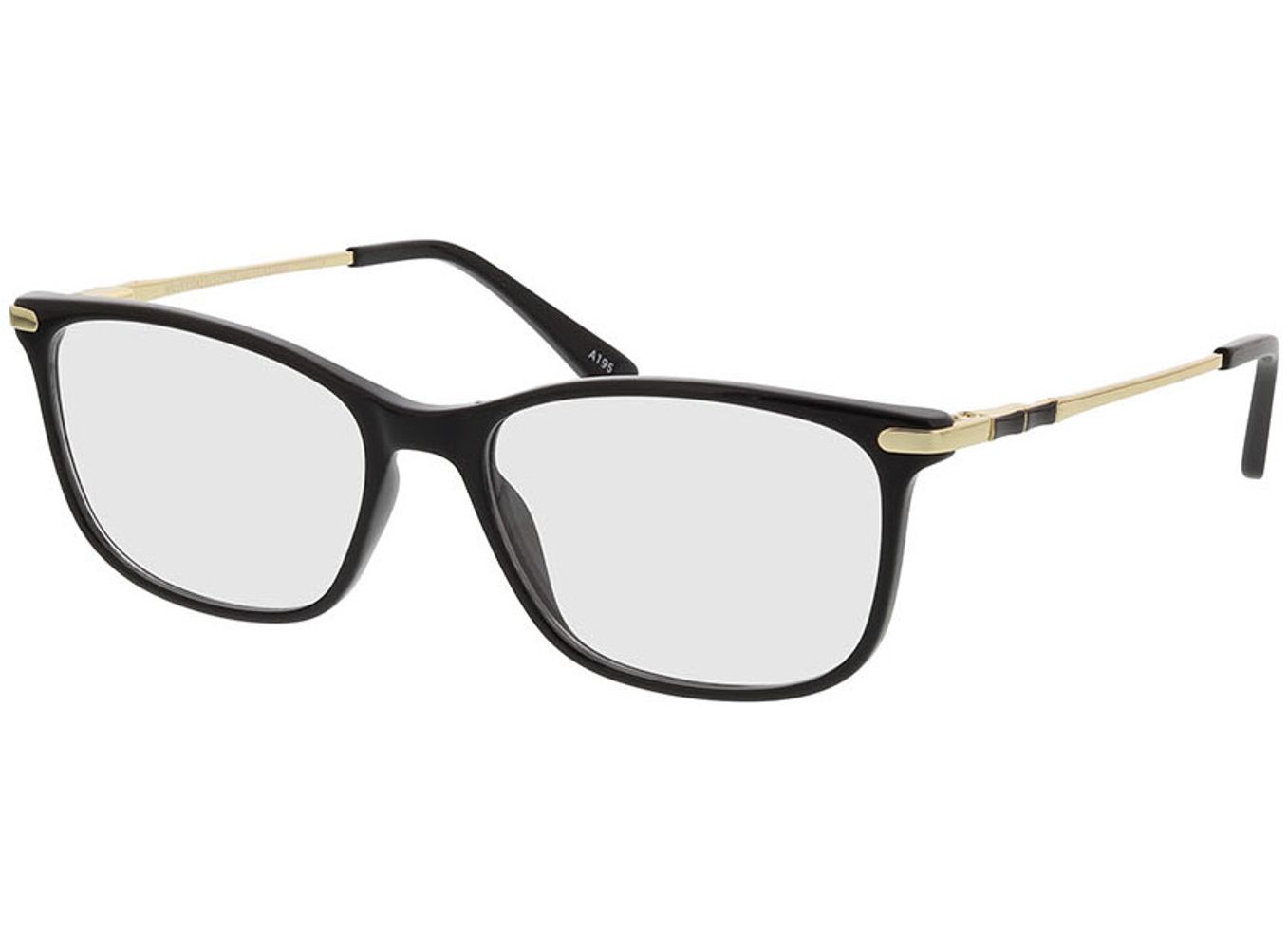 Greensboro - schwarz/gold Gleitsichtbrille, Vollrand, Rechteckig von Brille24 Collection