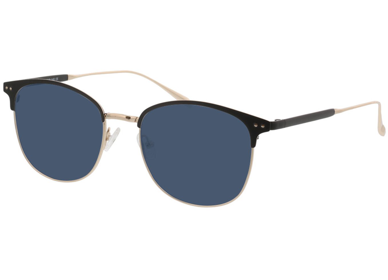 Hampton - schwarz/gold Sonnenbrille mit Sehstärke, Vollrand, browline von Brille24 Collection