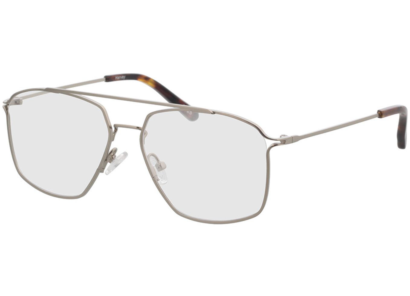 Harvey - silber/havanna Brillengestell inkl. Gläser, Vollrand, Pilot von Brille24 Collection