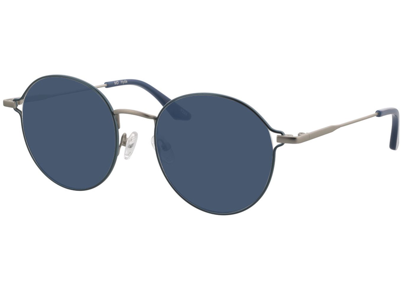 Hyde - blau/silber Sonnenbrille ohne Sehstärke, Vollrand, Rund von Brille24 Collection