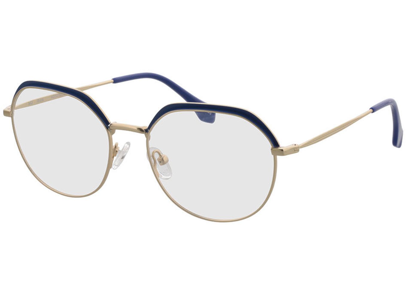 Ibiza - gold/blau Blaulichtfilter-Brille, Vollrand, geometric von Brille24 Collection