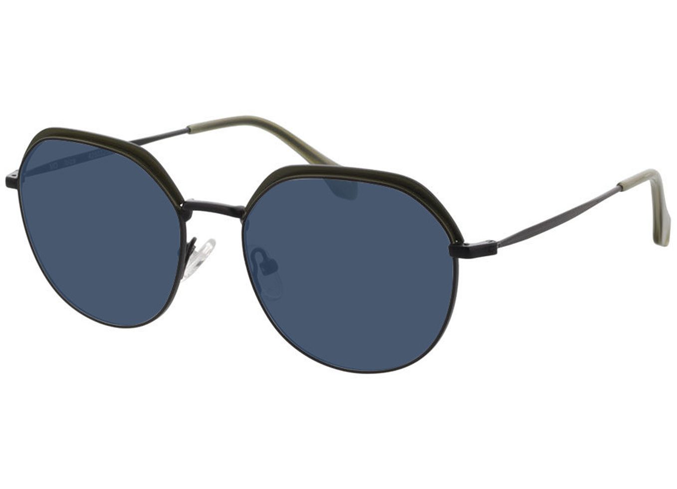 Ibiza - schwarz/grün Sonnenbrille mit Sehstärke, Vollrand, geometric von Brille24 Collection