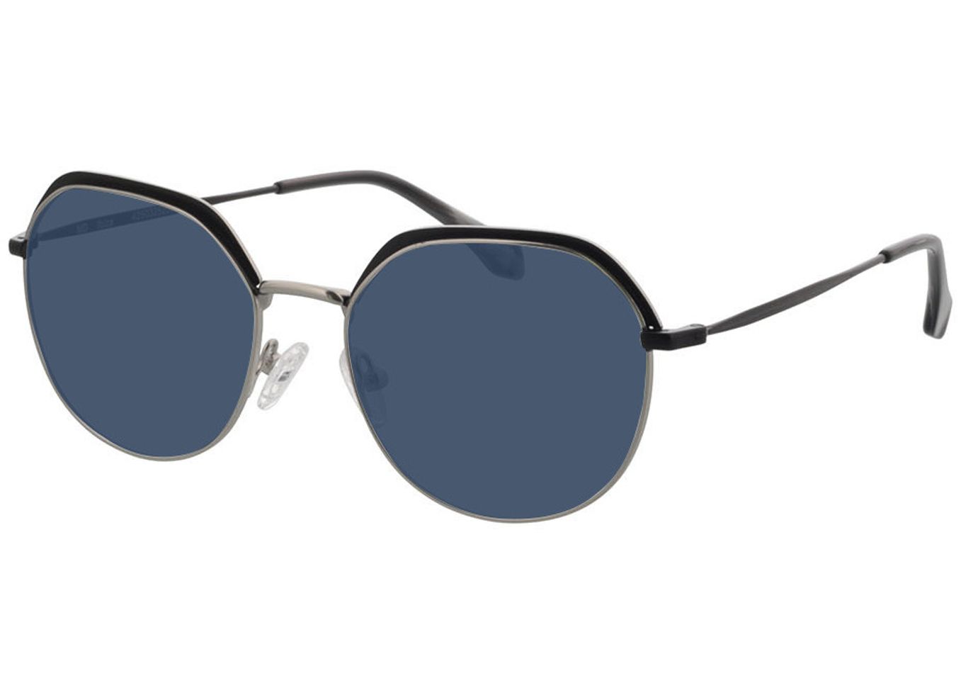 Ibiza - silber/schwarz Sonnenbrille mit Sehstärke, Vollrand, geometric von Brille24 Collection