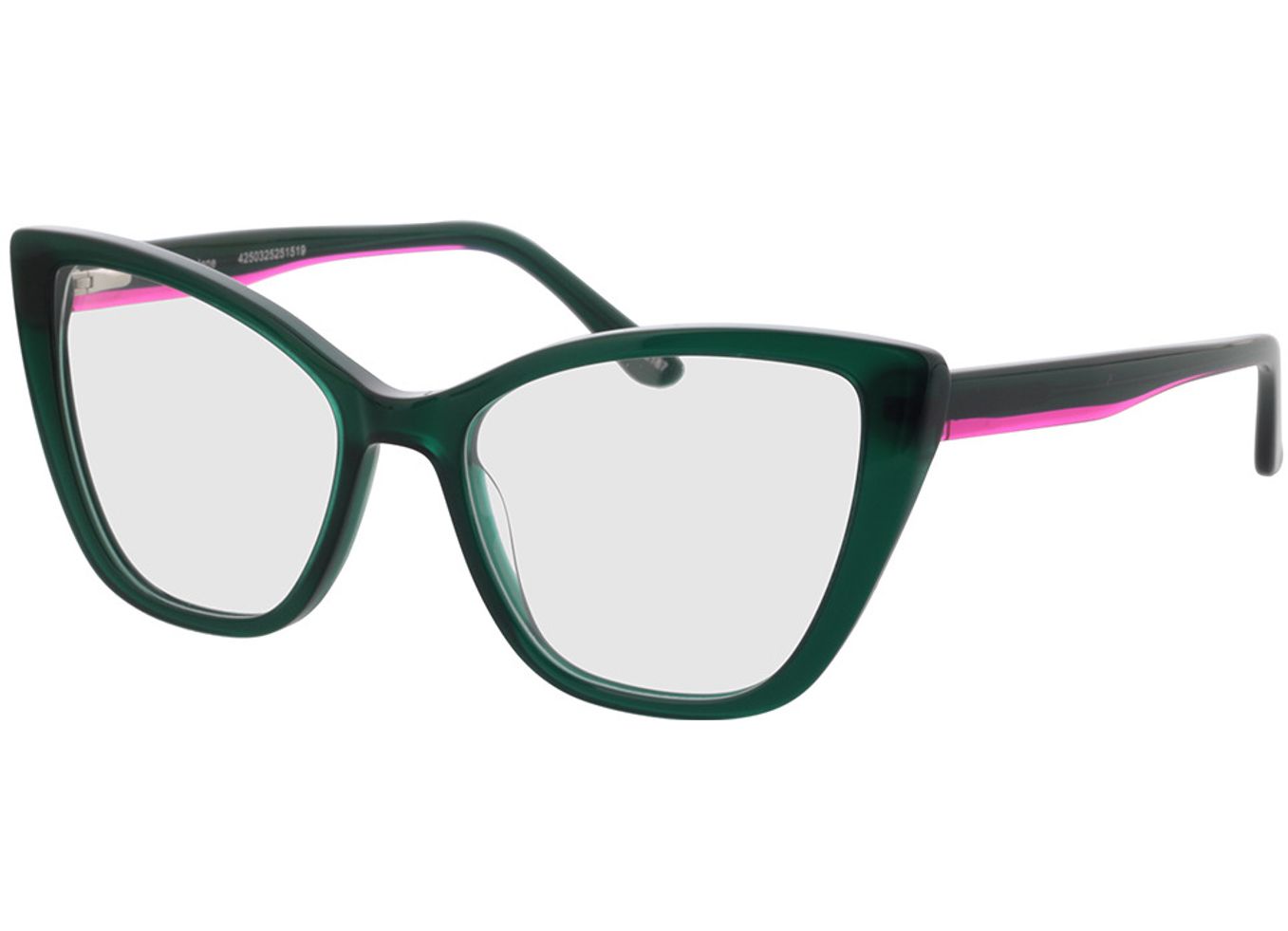 Jane - grün/pink Gleitsichtbrille, Vollrand, Cateye von Brille24 Collection