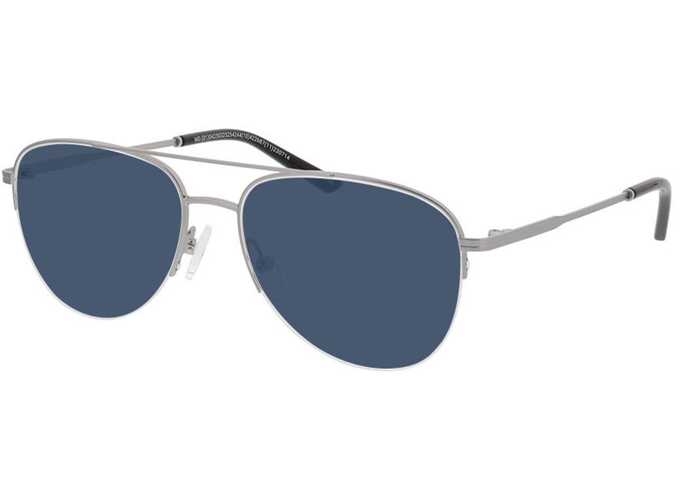 Jefferson - matt silber/schwarz Sonnenbrille mit Sehstärke, Halbrand, Pilot von Brille24 Collection