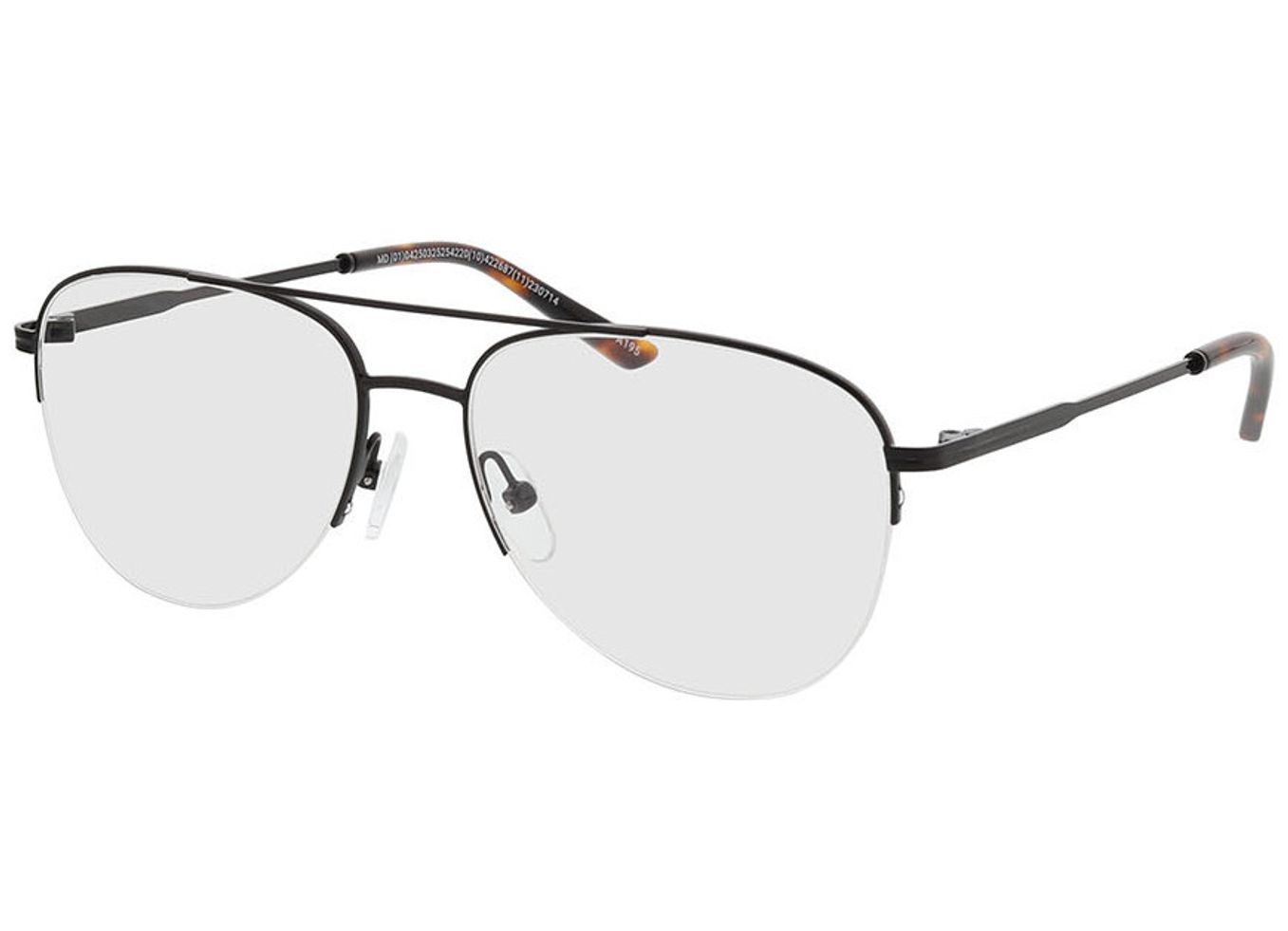 Jefferson - schwarz/havanna Blaulichtfilter-Brille, Halbrand, Pilot von Brille24 Collection