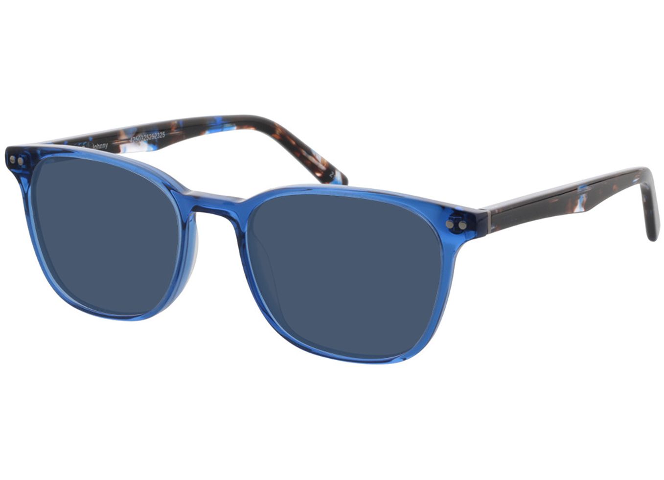 Johnny - blau/blau meliert Sonnenbrille mit Sehstärke, Vollrand, Eckig von Brille24 Collection