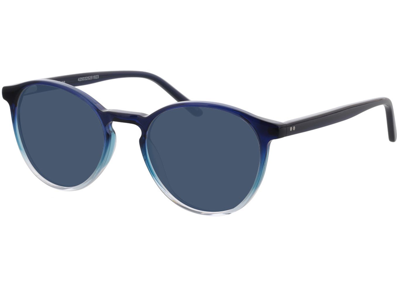 June - blau/transparent Sonnenbrille mit Sehstärke, Vollrand, Rund von Brille24 Collection