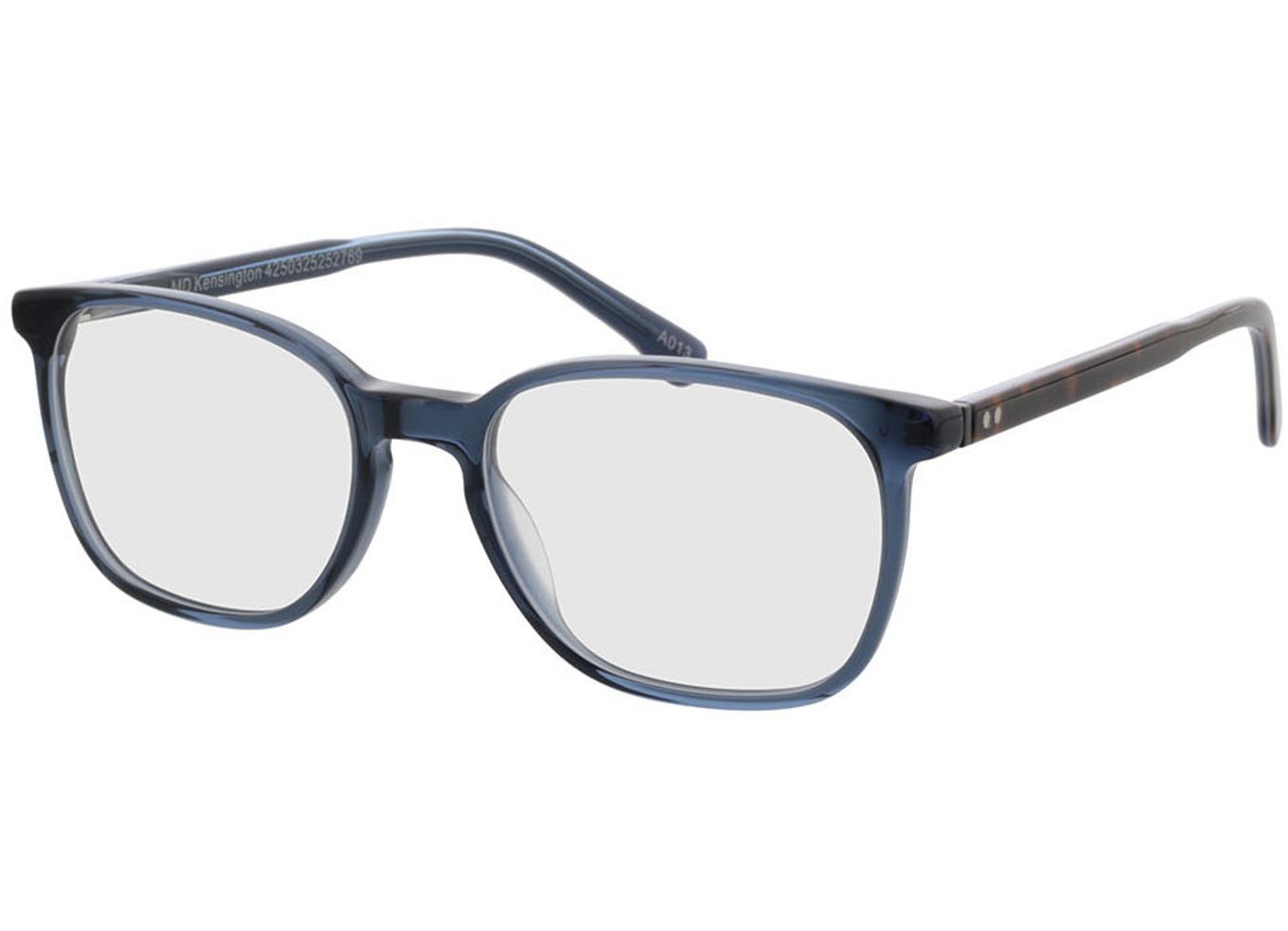 Kensington - blau Brillengestell inkl. Gläser, Vollrand, Rechteckig von Brille24 Collection