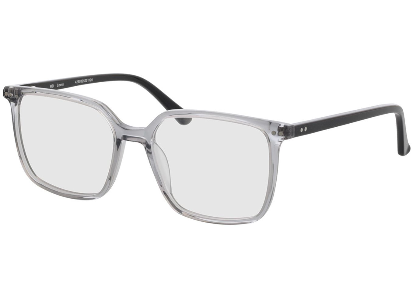 Lewis - grau/schwarz Blaulichtfilter-Brille, Vollrand, Eckig von Brille24 Collection