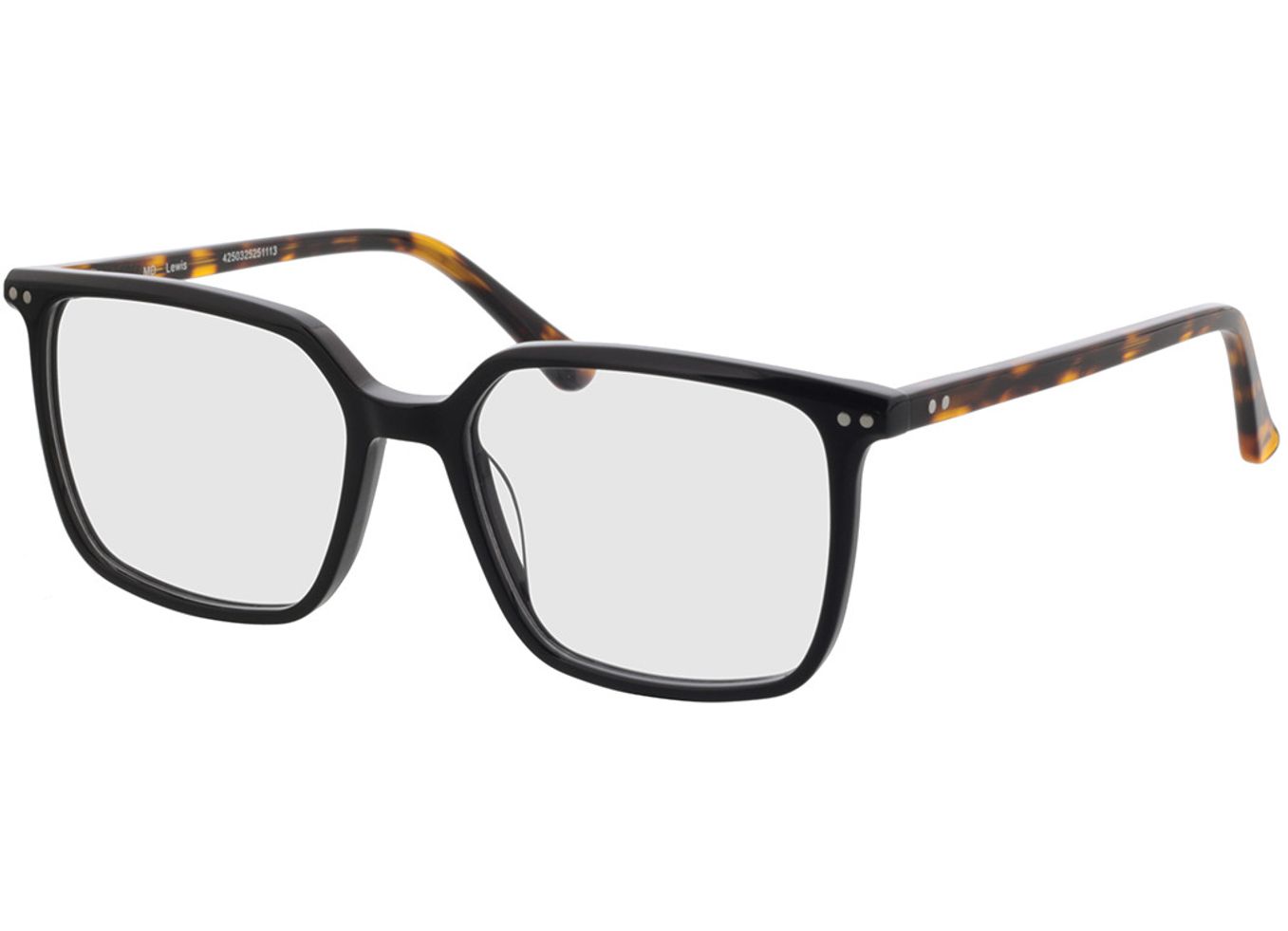 Lewis - schwarz Gleitsichtbrille, Vollrand, Eckig von Brille24 Collection