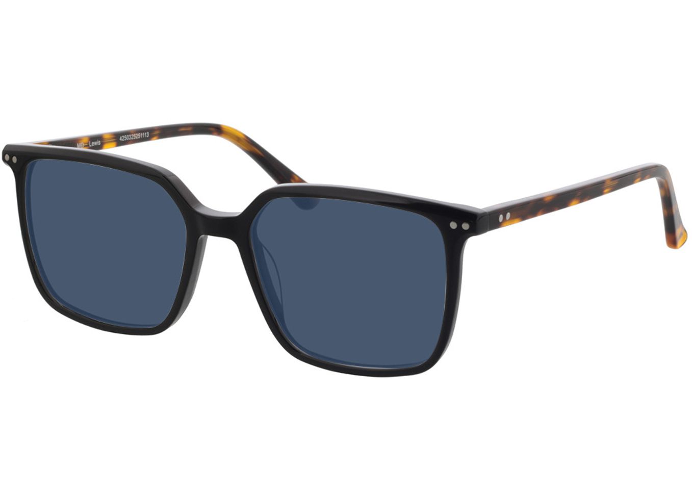 Lewis - schwarz Sonnenbrille ohne Sehstärke, Vollrand, Eckig von Brille24 Collection