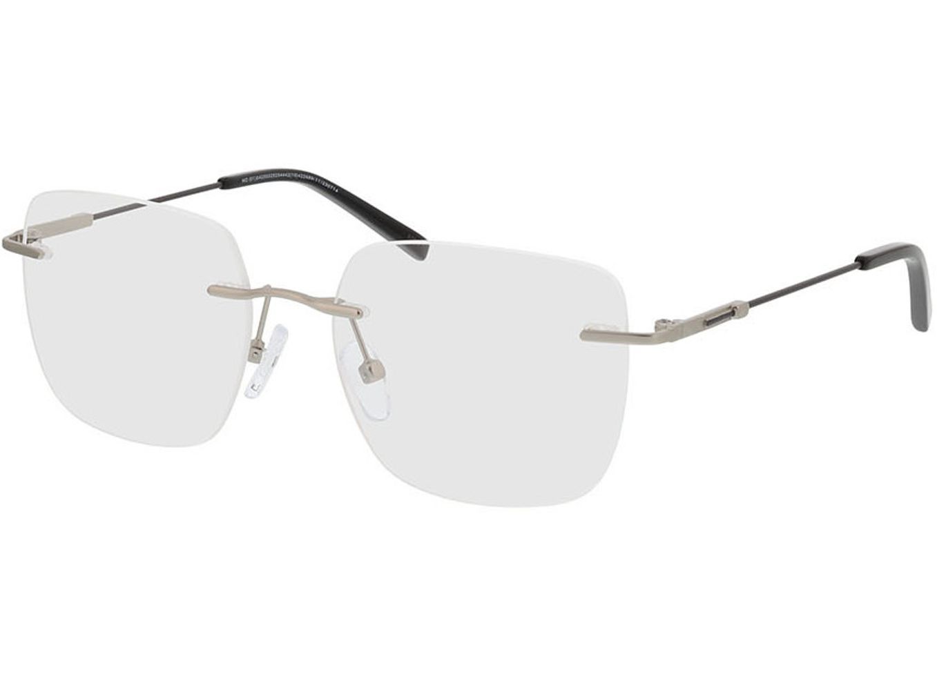 Liberty - silber/schwarz Brillengestell inkl. Gläser, Randlos, Rechteckig von Brille24 Collection