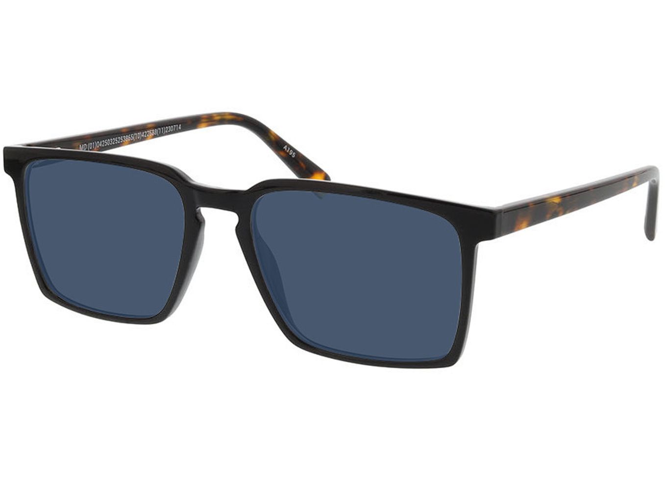 Lincoln - schwarz/havanna Sonnenbrille mit Sehstärke, Vollrand, Rechteckig von Brille24 Collection