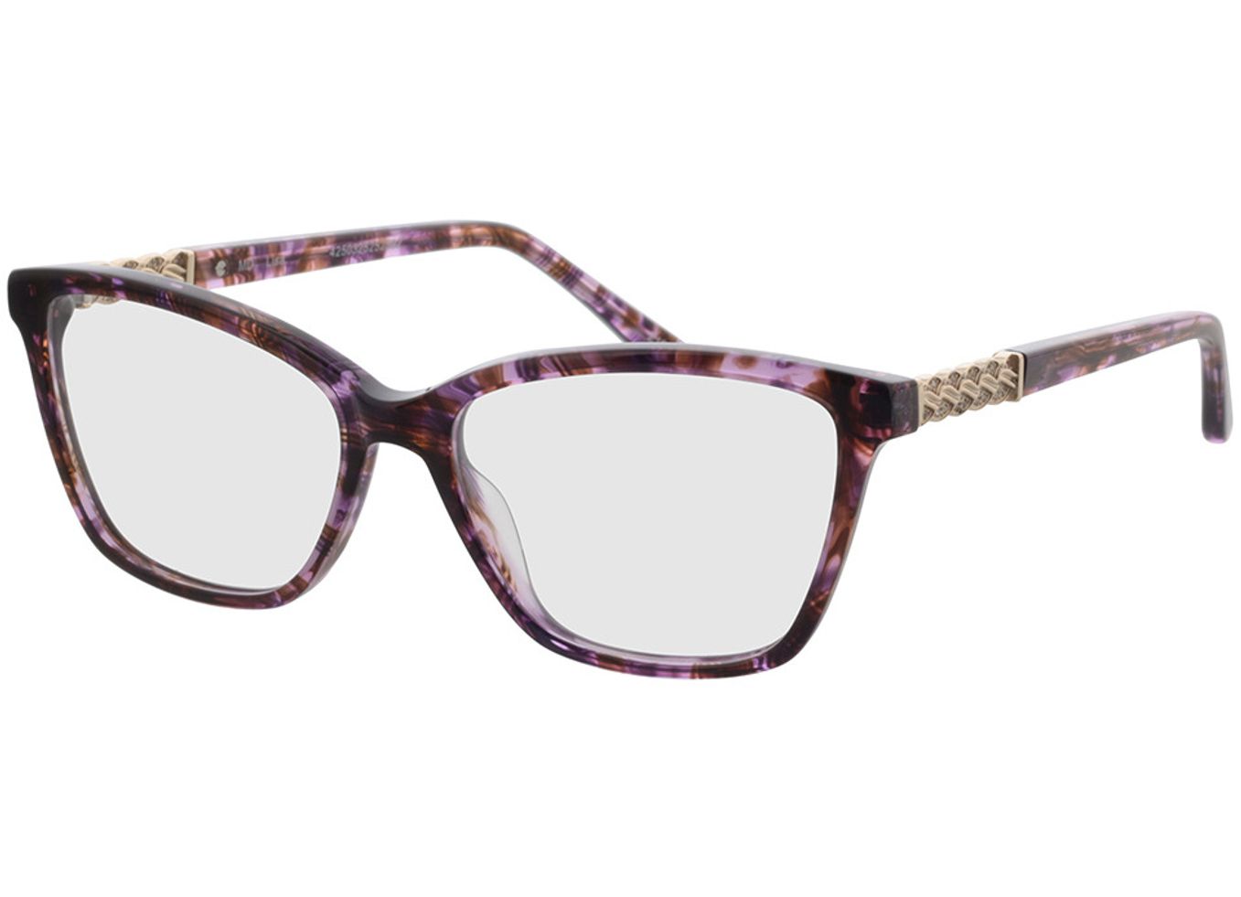 Lisa - lila/gold Blaulichtfilter-Brille, Vollrand, Cateye von Brille24 Collection