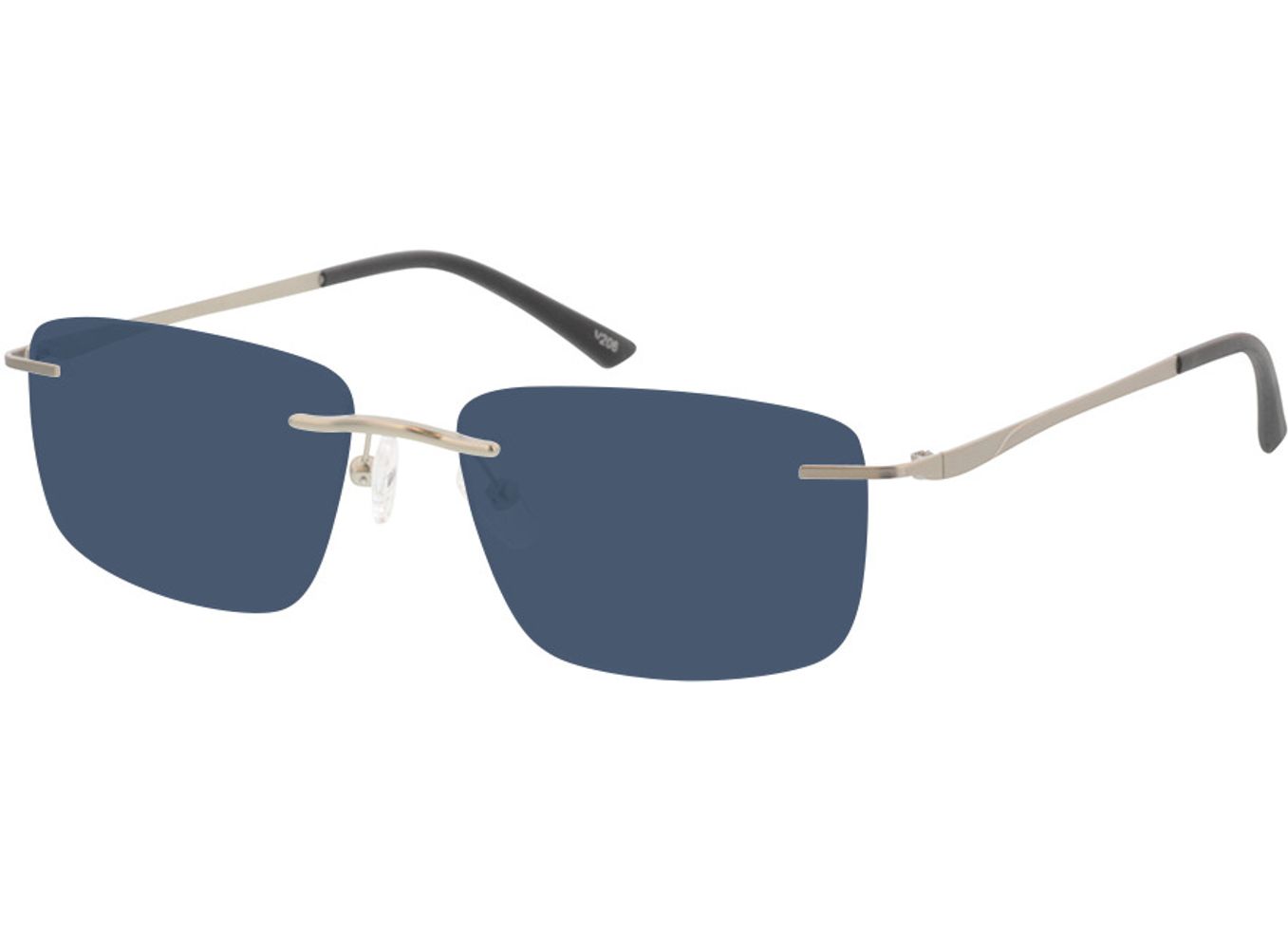 Livius - matt silber Sonnenbrille ohne Sehstärke, Randlos, Rechteckig von Brille24 Collection
