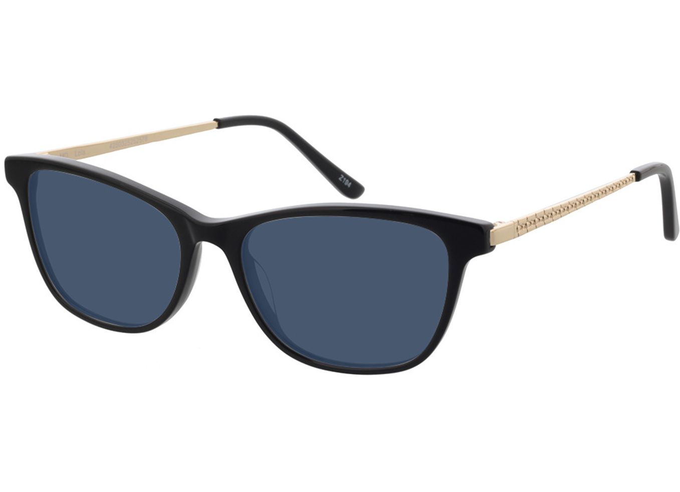 Lola - schwarz/gold Sonnenbrille ohne Sehstärke, Vollrand, Rechteckig von Brille24 Collection