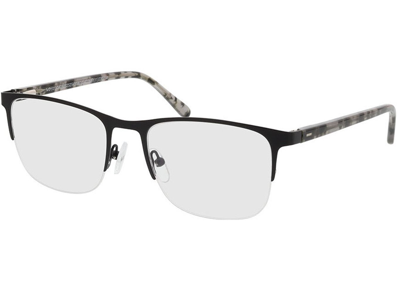 Louisville - matt schwarz/grau-meliert Gleitsichtbrille, Halbrand, Eckig von Brille24 Collection