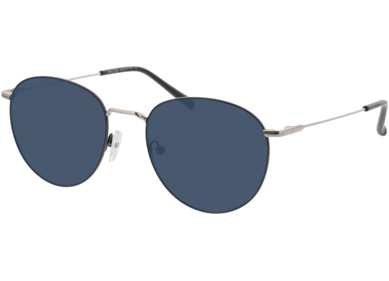 Louro - schwarz/silber Sonnenbrille ohne Sehstärke, Vollrand, Rund von Brille24 Collection